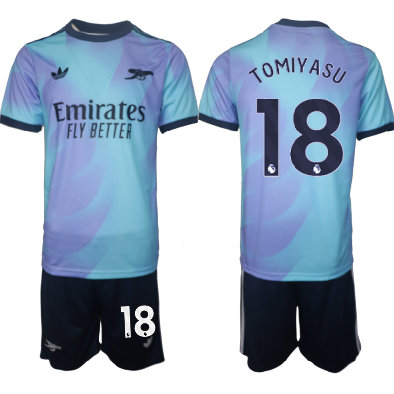 Men 2024-2025 Club Arsenal away Purple blue #18 Soccer Jersey->arsenal jersey->Soccer Club Jersey